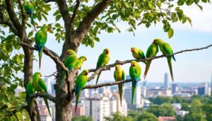 Zielone papugi w polskich miastach – skąd wzięły się te egzotyczne ptaki?