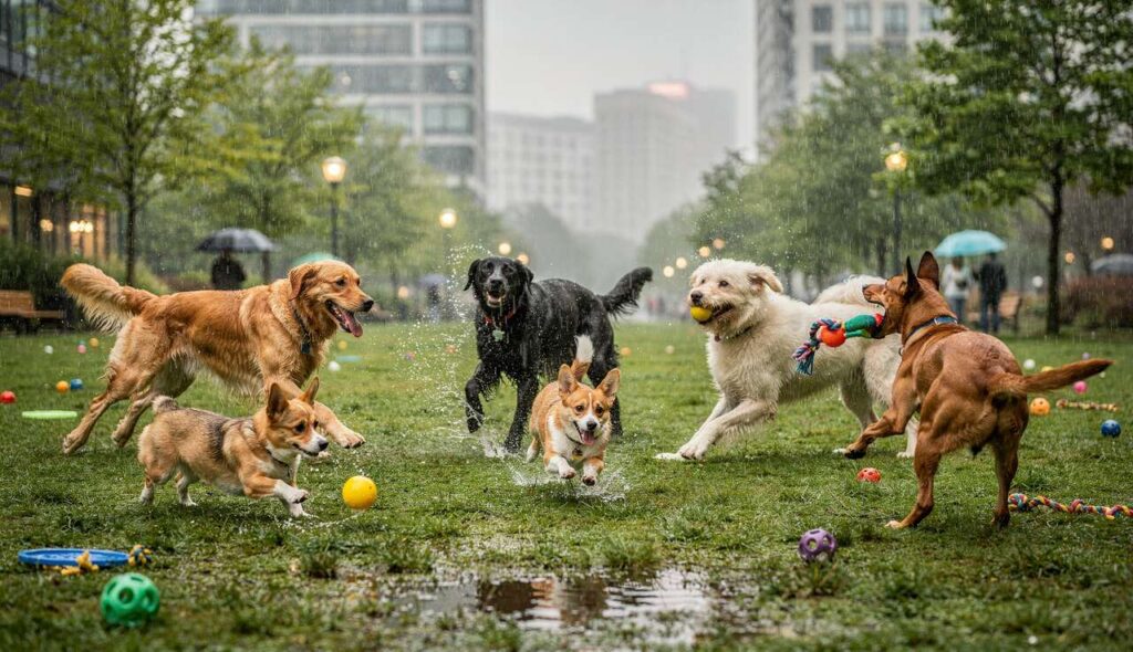Dzień deszczowy: dlaczego niektórzy właściciele niesłusznie trzymają psy w domu