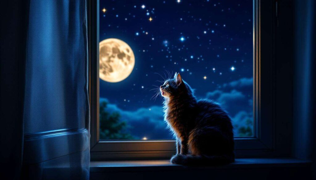 Nocne miauczenie kota: skąd się bierze i jak je uspokoić bez stresu