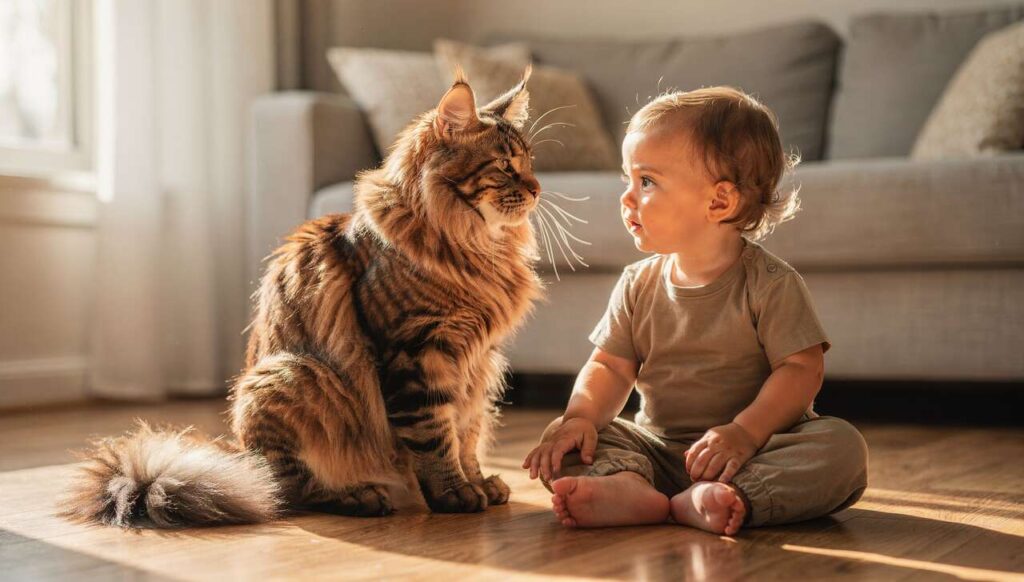 Maine Coon czy Ragdoll: która rasa lepiej znosi obecność małych dzieci?