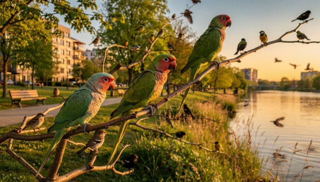 Papugi w polskich miastach: czy aleksandretty zagrażają rodzimym gatunkom ptaków?