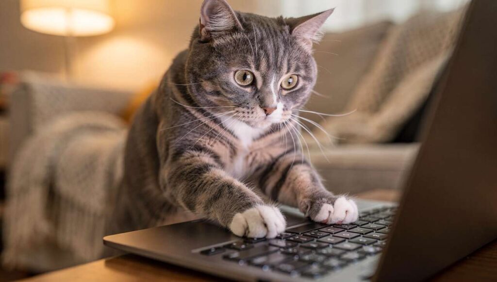 Twój kot wskakuje na klawiaturę? Naukowcy mają na to zaskakująco proste wyjaśnienie