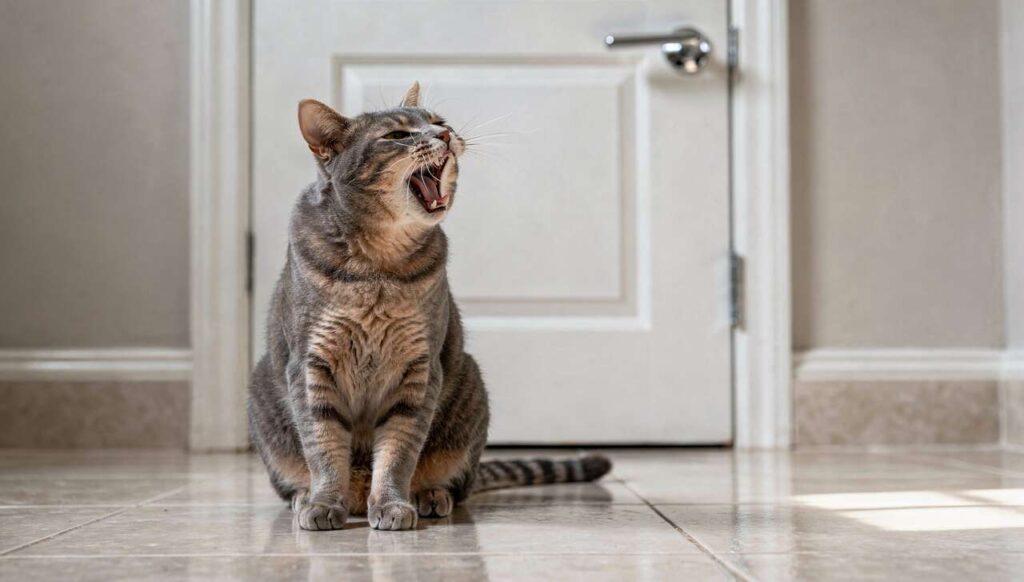 Kot miauczy pod drzwiami łazienki: 3 powody, które wyjaśnia zoolog